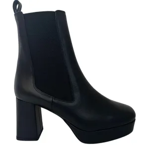 Unisa Marlow Black Leather Platform Boots