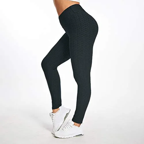 Vamuko TikTok Leggings Women High Waist Yoga Pants Booty Bubble Butt Lifting Workout Running Tights Exercise Fitness Legging