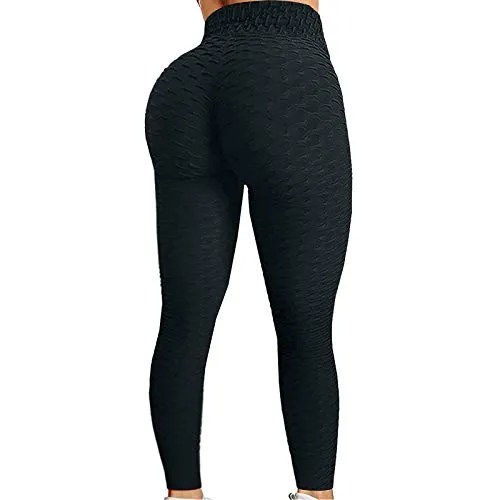 Vamuko TikTok Leggings Women High Waist Yoga Pants Booty Bubble Butt Lifting Workout Running Tights Exercise Fitness Legging