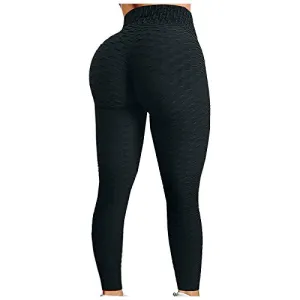 Vamuko TikTok Leggings Women High Waist Yoga Pants Booty Bubble Butt Lifting Workout Running Tights Exercise Fitness Legging