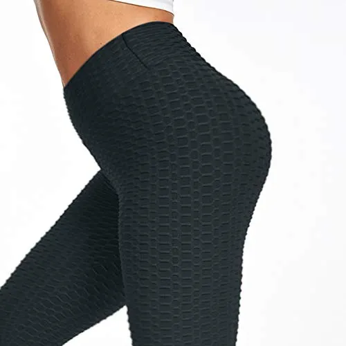 Vamuko TikTok Leggings Women High Waist Yoga Pants Booty Bubble Butt Lifting Workout Running Tights Exercise Fitness Legging