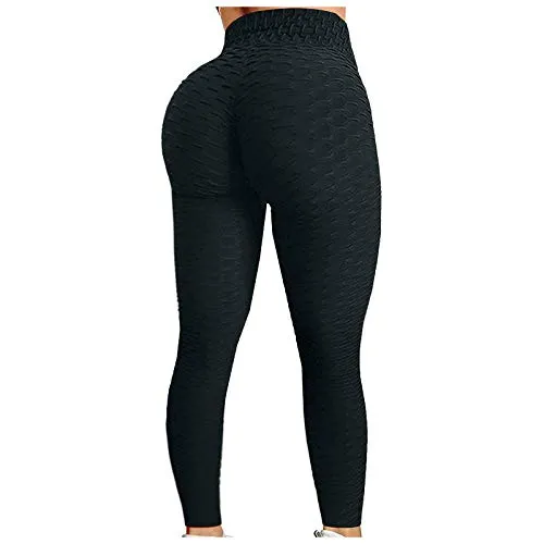Vamuko TikTok Leggings Women High Waist Yoga Pants Booty Bubble Butt Lifting Workout Running Tights Exercise Fitness Legging