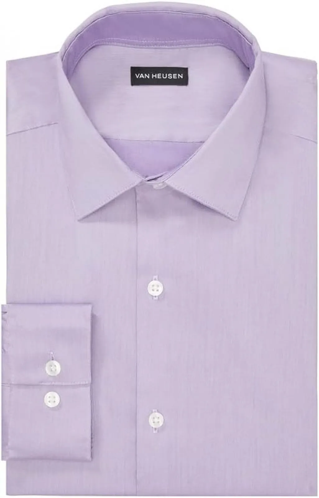 Van Heusen Men's Tall Fit Dress Shirt Ultra Wrinkle Lavender Purple 18 37-38