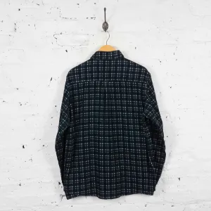 Vintage Checked Corduroy Shirt - Navy - XXL