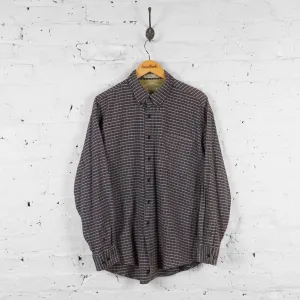 Vintage Checked Pattern Shirt - Grey - L