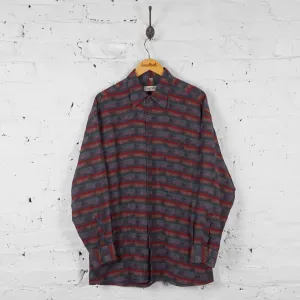 Vintage Checked Patterned Shirt - Red - XL