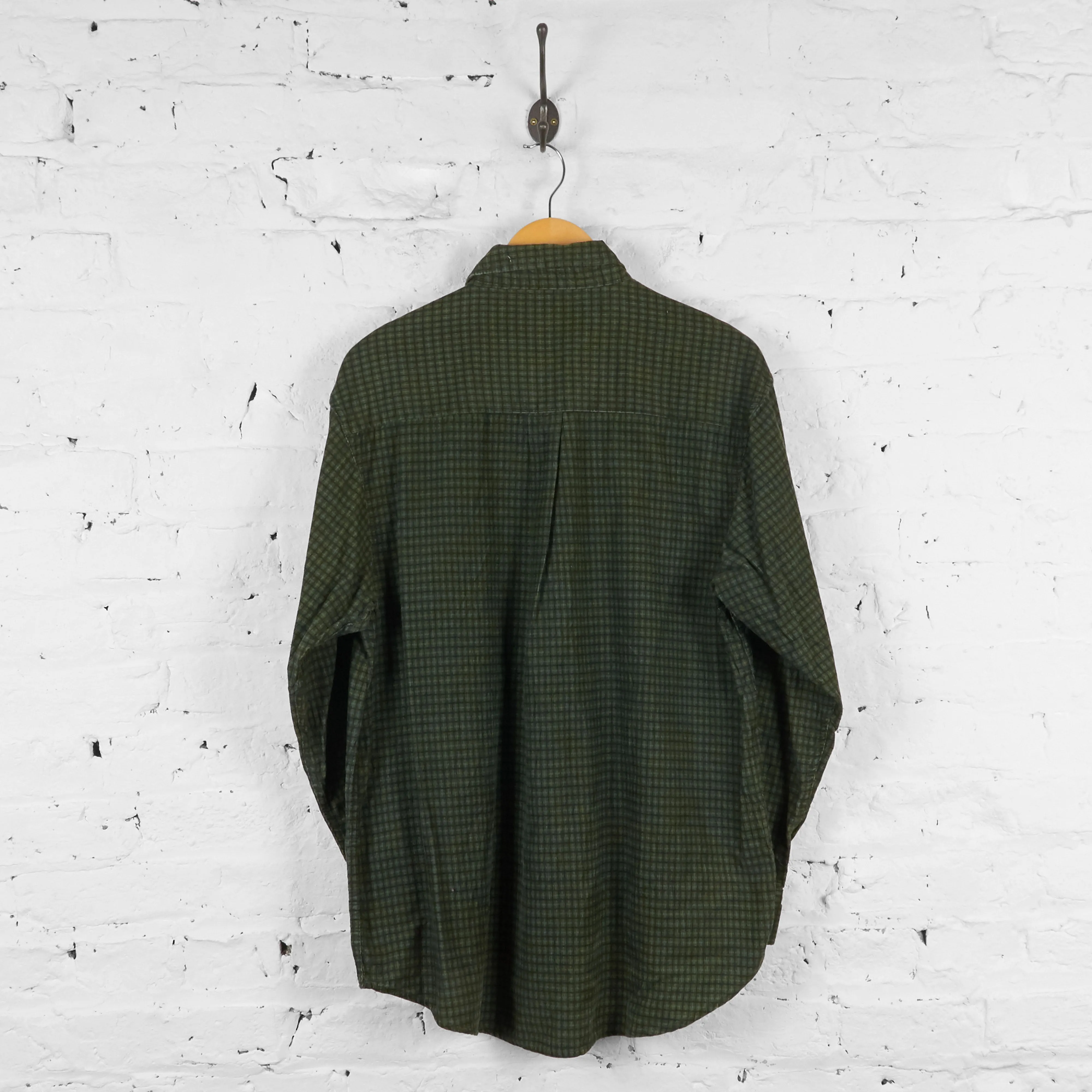 Vintage Checked Shirt - Green - L
