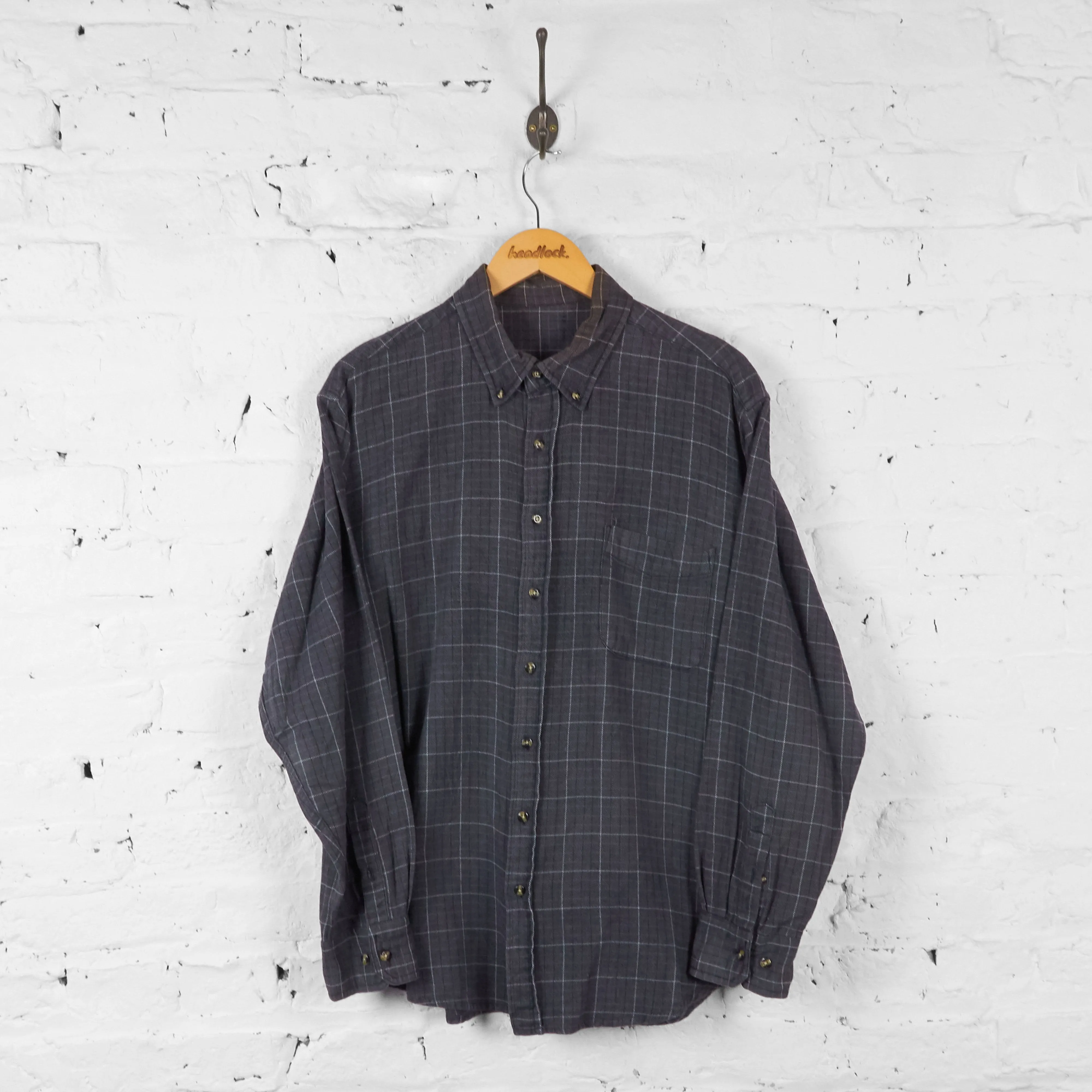 Vintage Checked Shirt - Grey - M