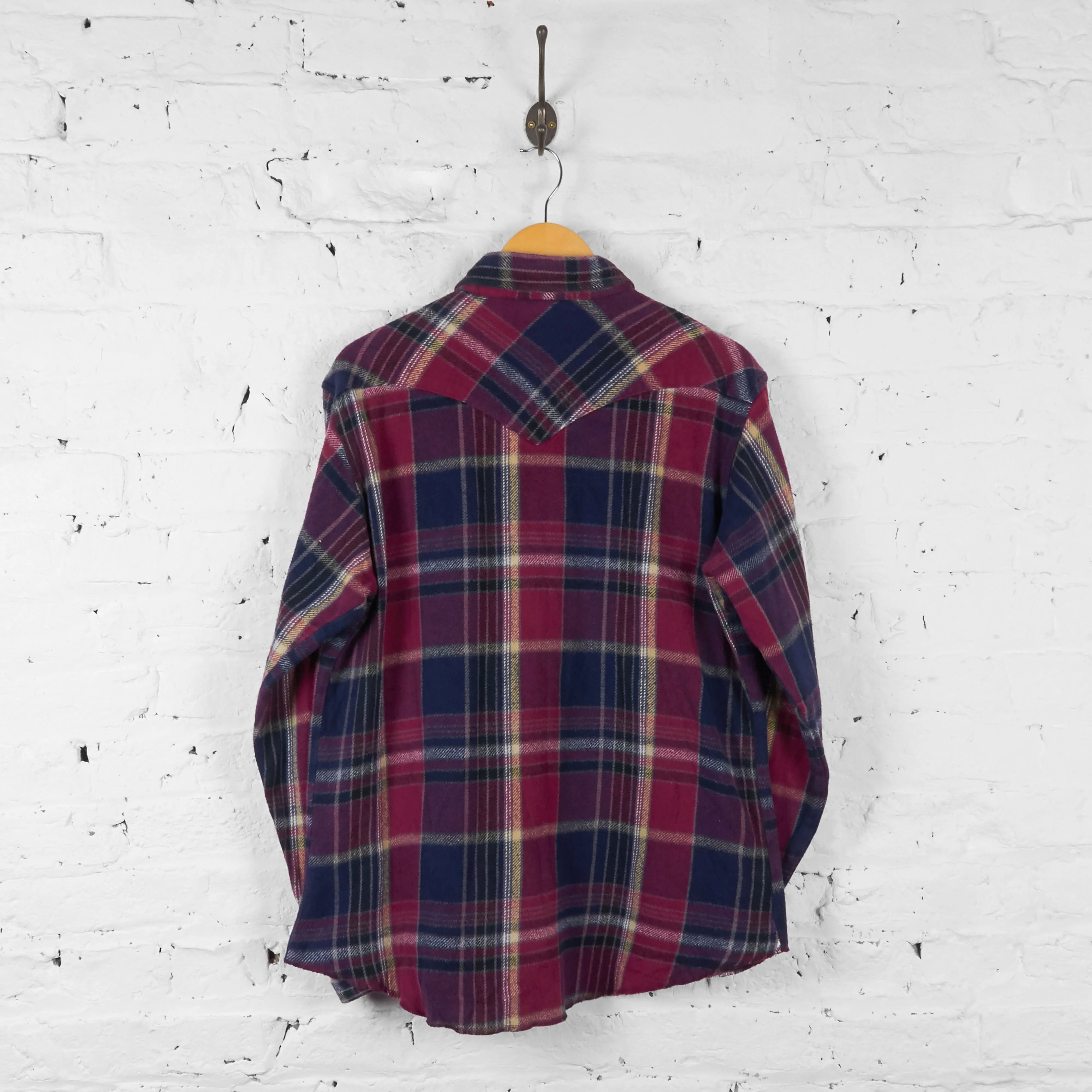 Vintage Checked Wrangler Shirt - Red/Blue - L