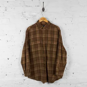 Vintage Ralph Lauren Checked Flannel Shirt - Brown - L