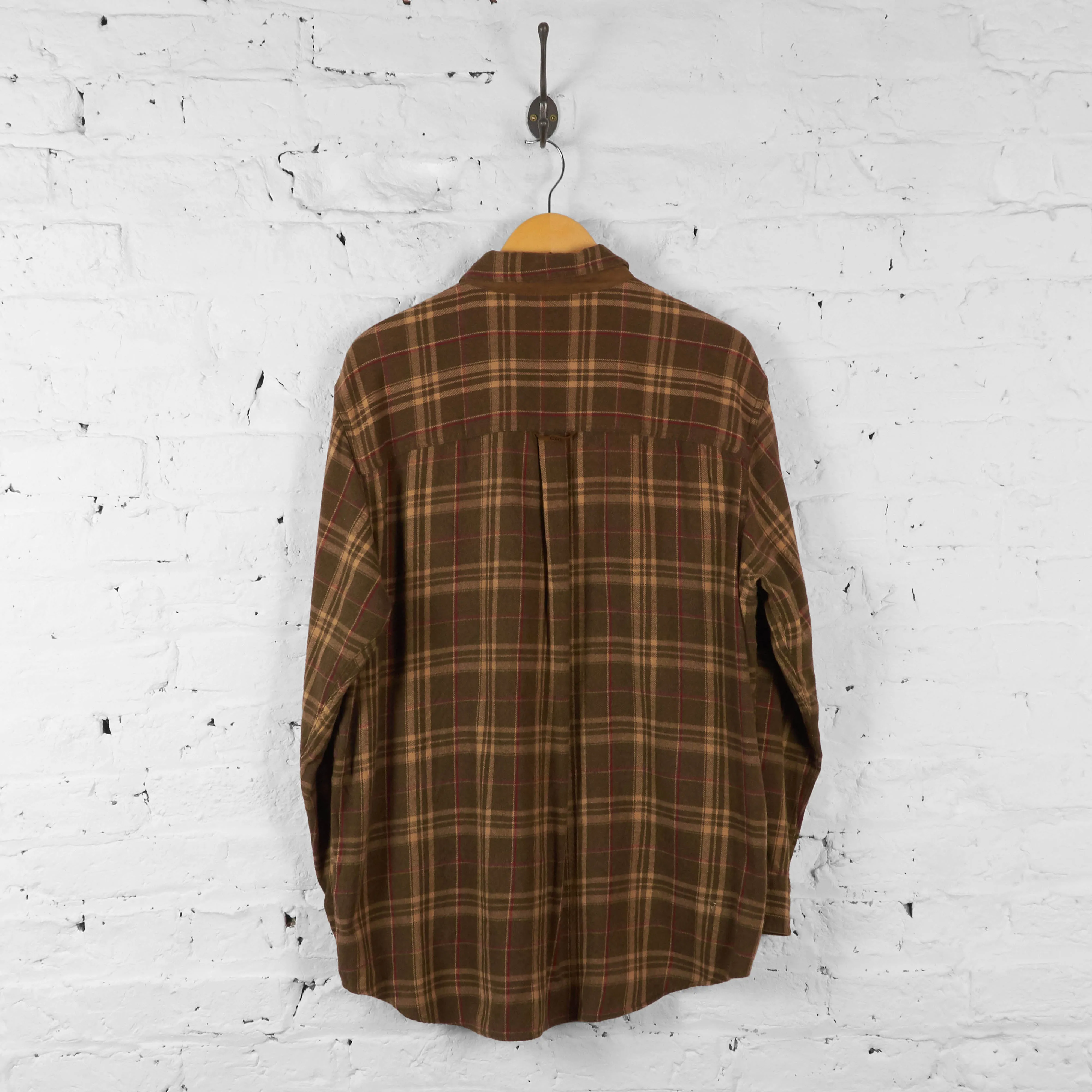 Vintage Ralph Lauren Checked Flannel Shirt - Brown - L