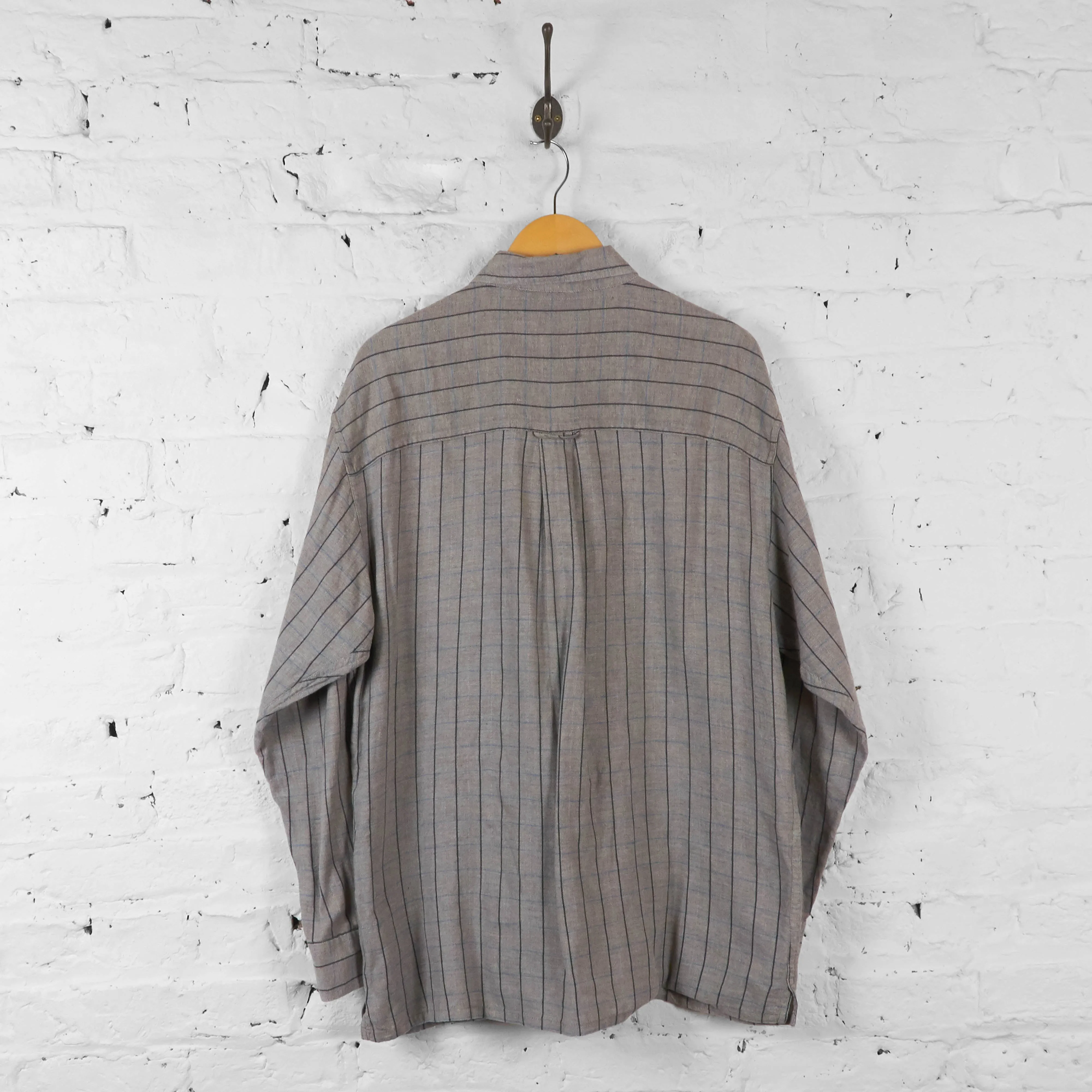 Vintage Ralph Lauren Checked Pattern Shirt - Grey - L