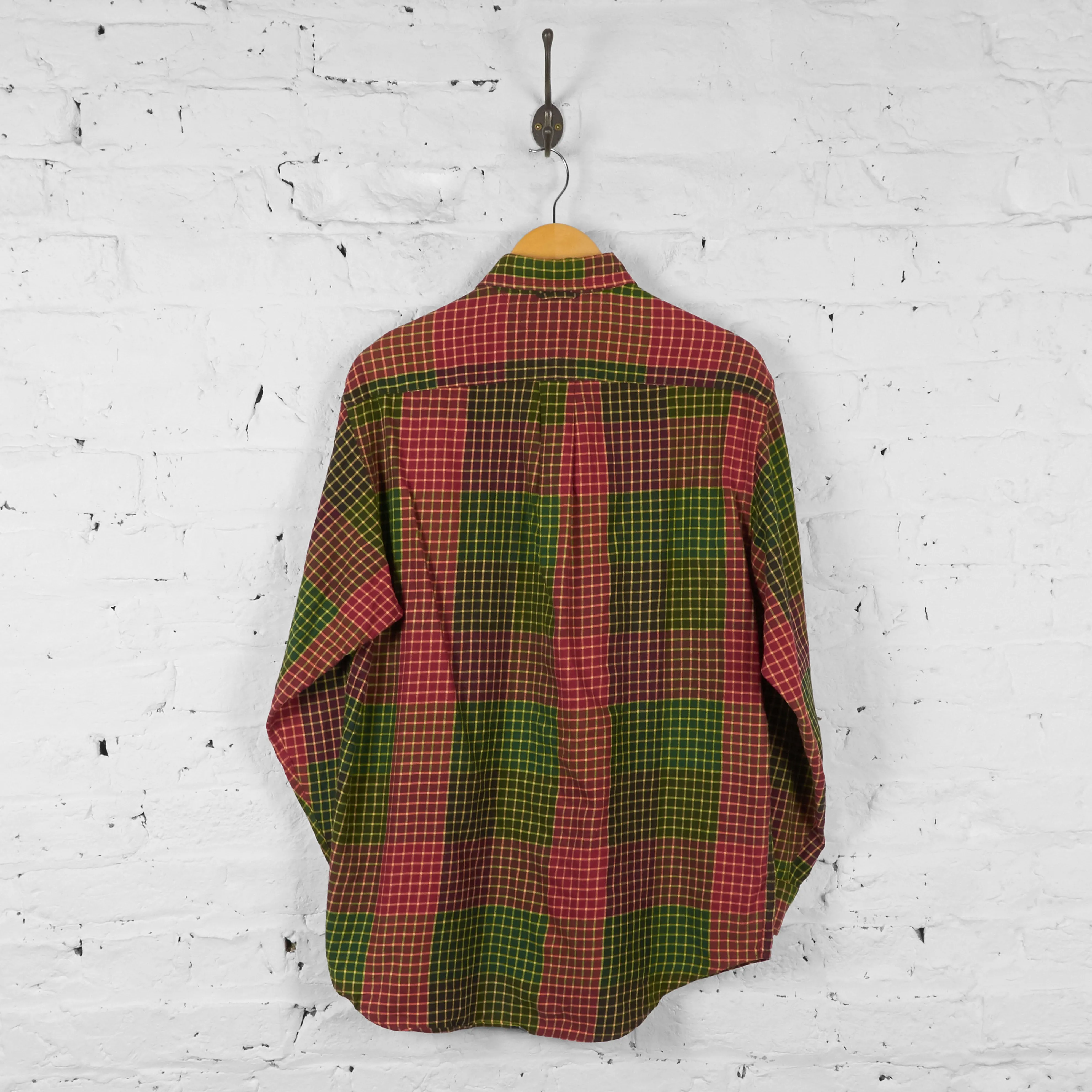 Vintage Tommy Hilfiger Checked Shirt - Green - S