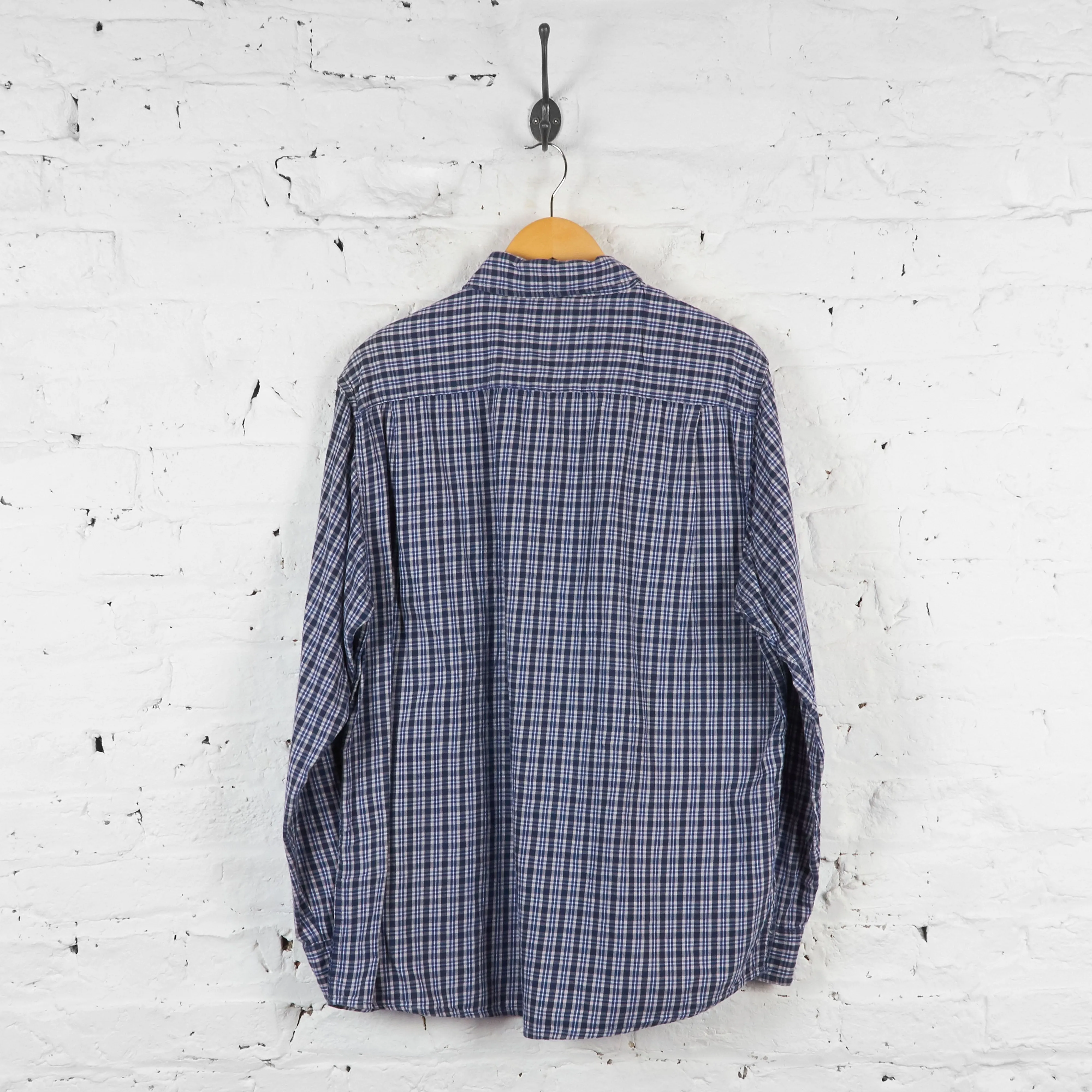 Vintage Wrangler Checked Shirt - Blue - L