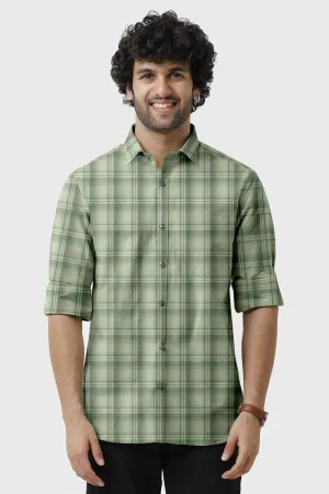 Vista - Pastel Green With White Checked Shirts For Mens | Ariser