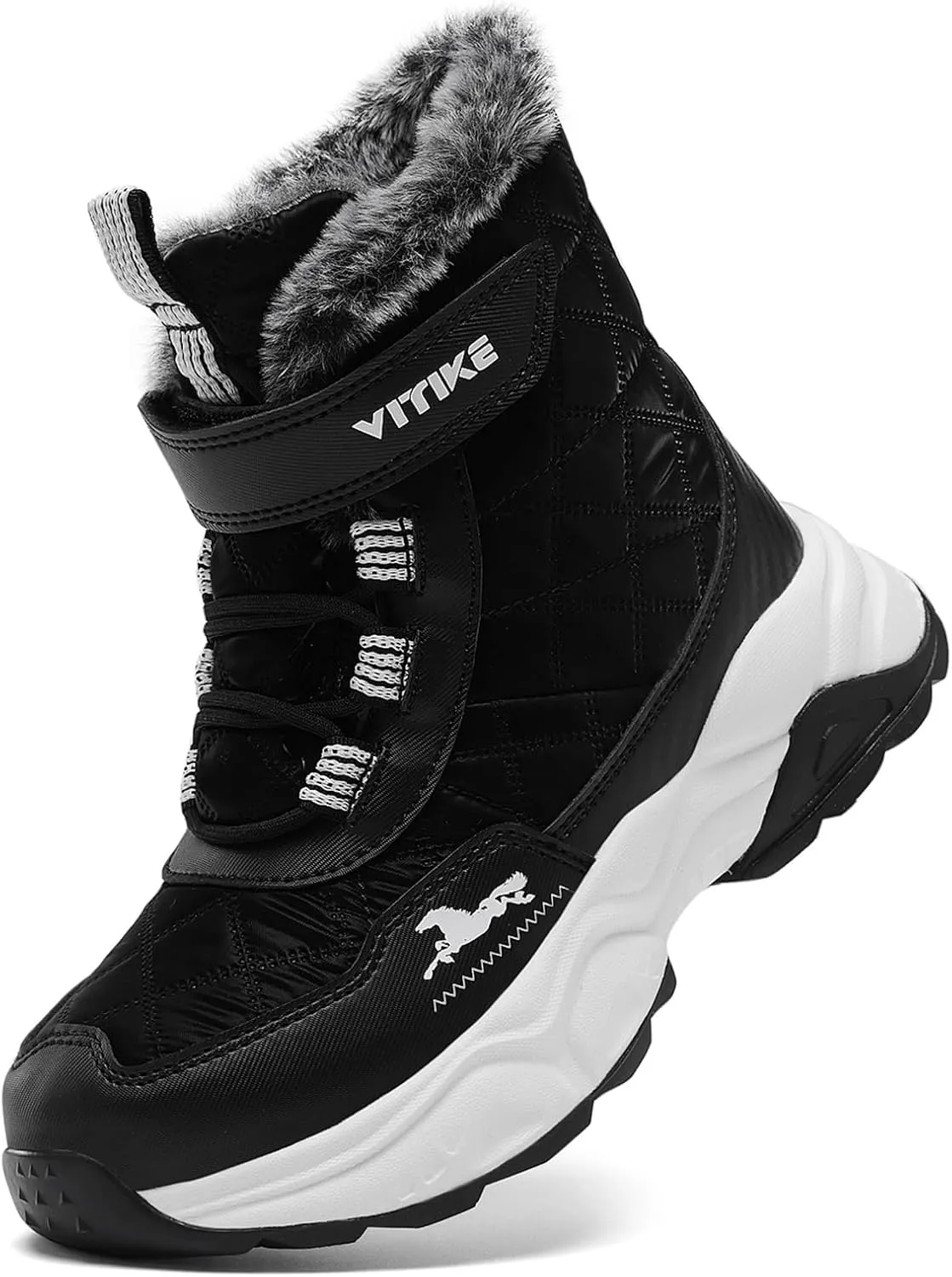 VITUOFLY Kids Winter Hiking Boots - Warm, Anti-Skid & Durable