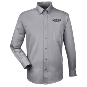 wade413 Harriton Mens Easy Blend Long Sleeve Twill Shirt