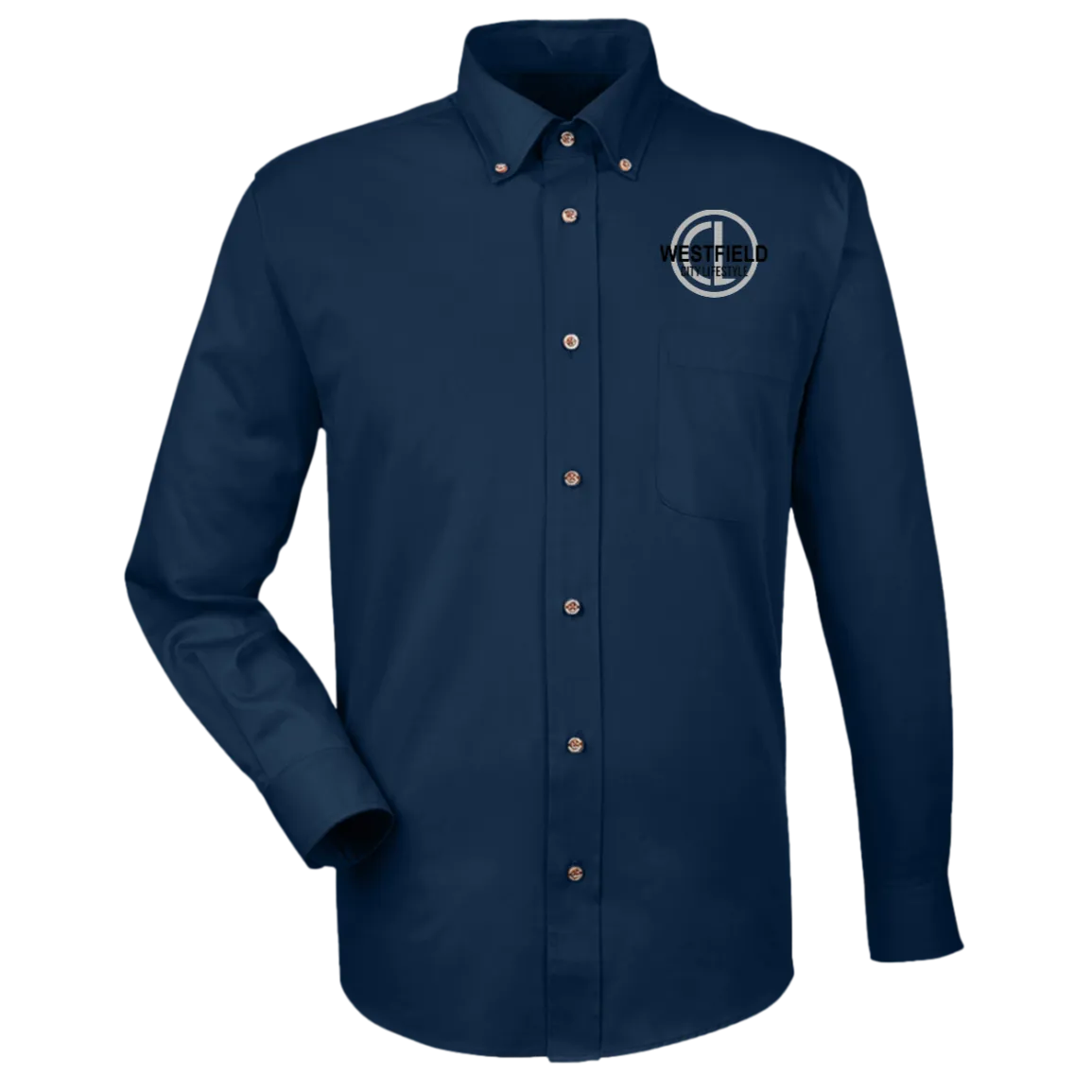 wade413 Harriton Mens Easy Blend Long Sleeve Twill Shirt
