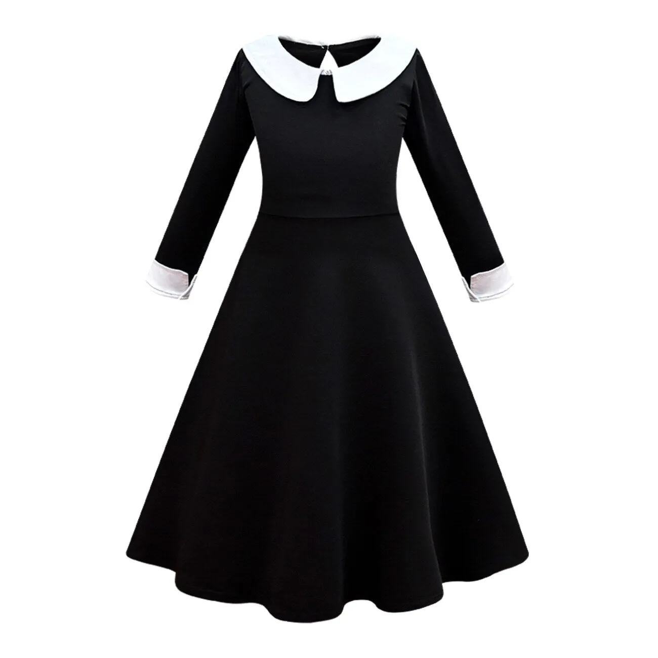 Wednesday Addams Cosplay For Girl Costume 2023 New Vestidos For Kids Girls Mesh Party Dresses Carnival Costumes 3-10 Years Old
