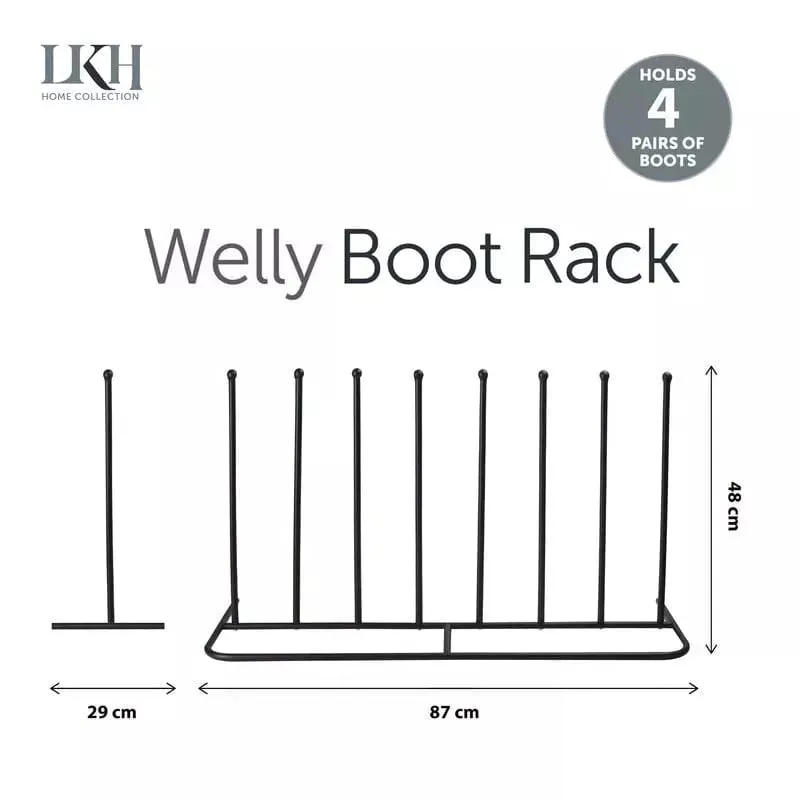 Welly Boot Rack Drying Stand for 4 Pairs of Boots