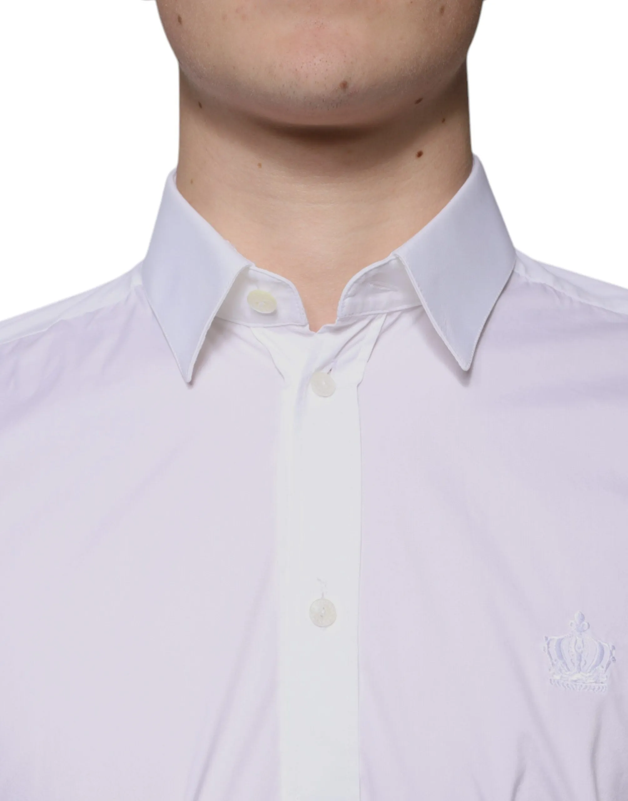 White Cotton Blend Formal MARTINI Shirt