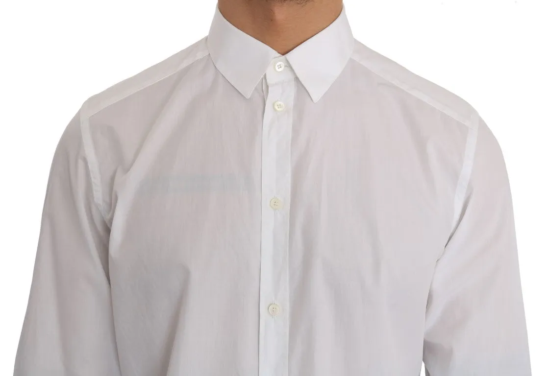 White Cotton Slim Fit Shirt