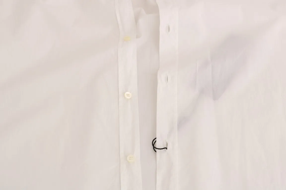 White Cotton Slim Fit Shirt
