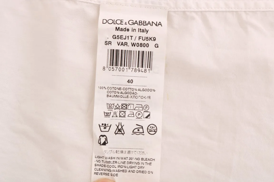 White Cotton Slim Fit Shirt