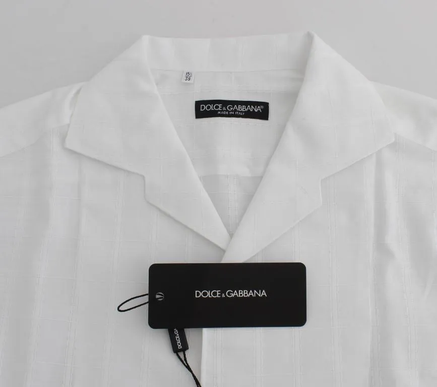 White Square Check Cotton Shirt
