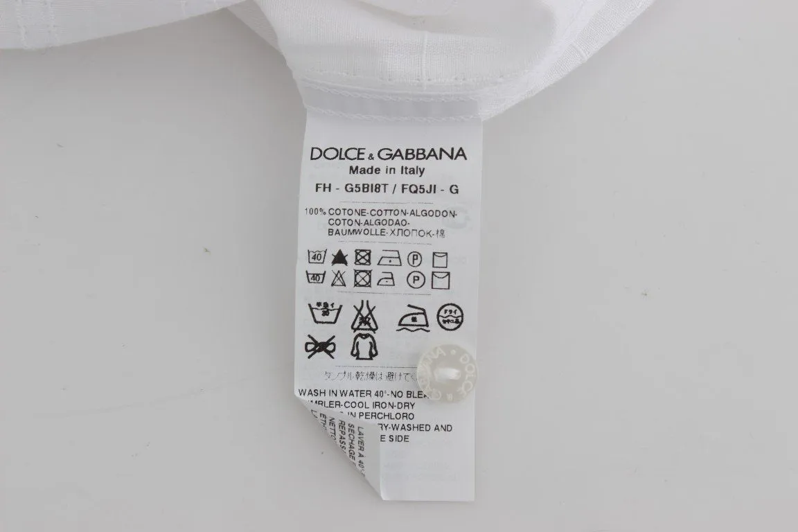 White Square Check Cotton Shirt