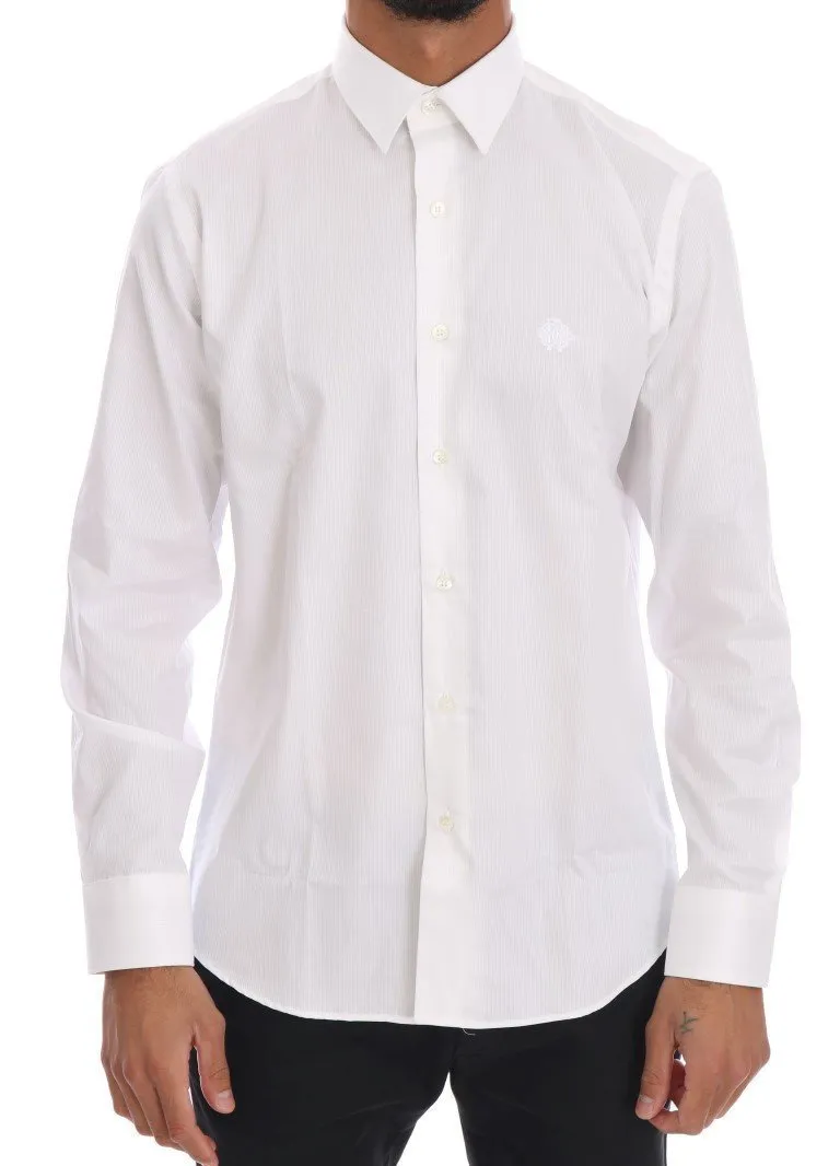 White Striped Slim Fit Shirt