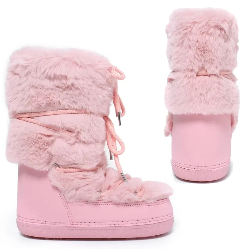 Winter Fur Women Snow Boots