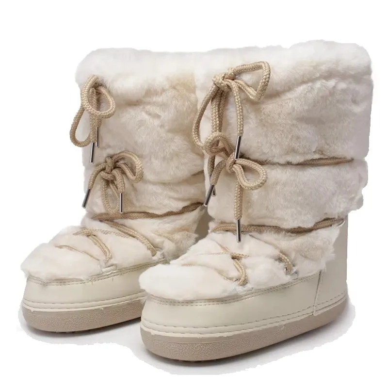 Winter Fur Women Snow Boots