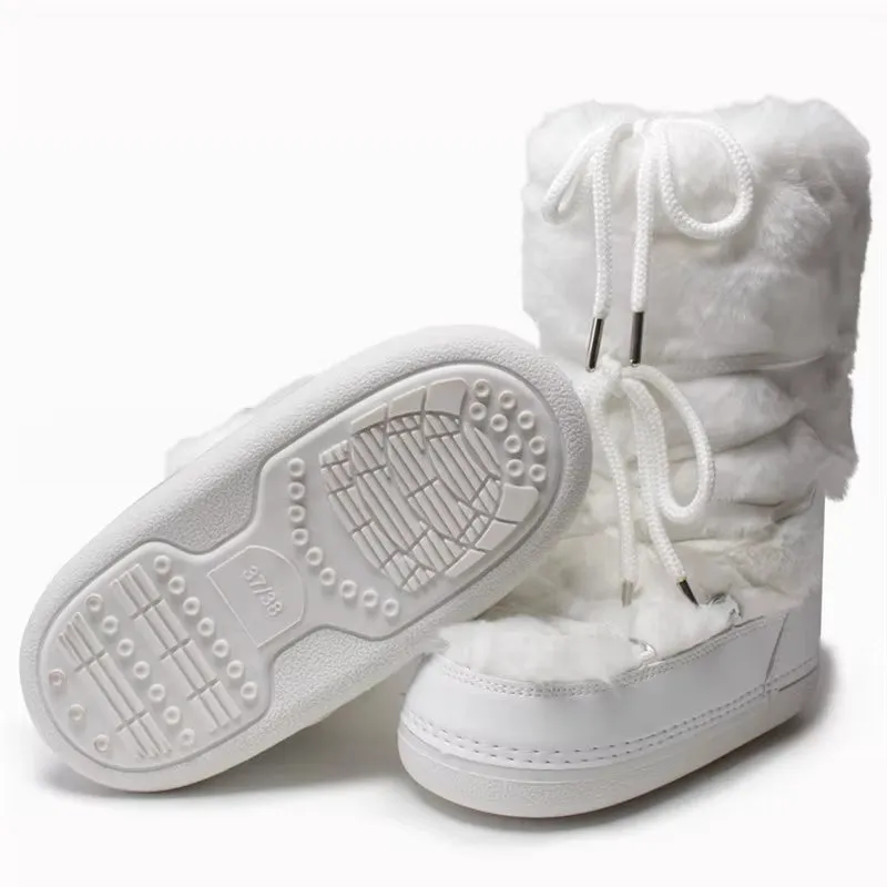 Winter Fur Women Snow Boots