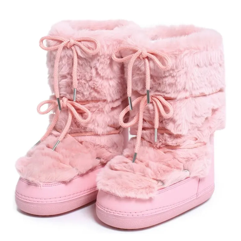 Winter Fur Women Snow Boots