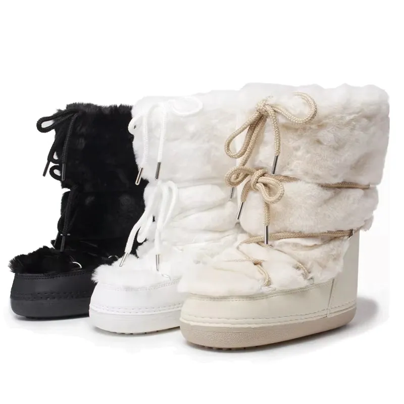 Winter Fur Women Snow Boots
