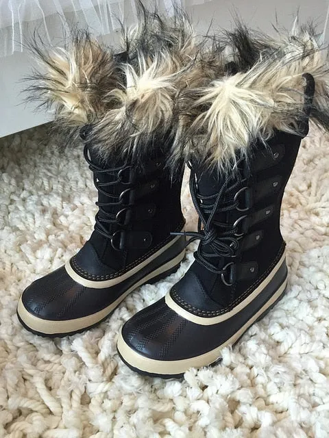 Winter waterproof wool liner trekking walking snow boots