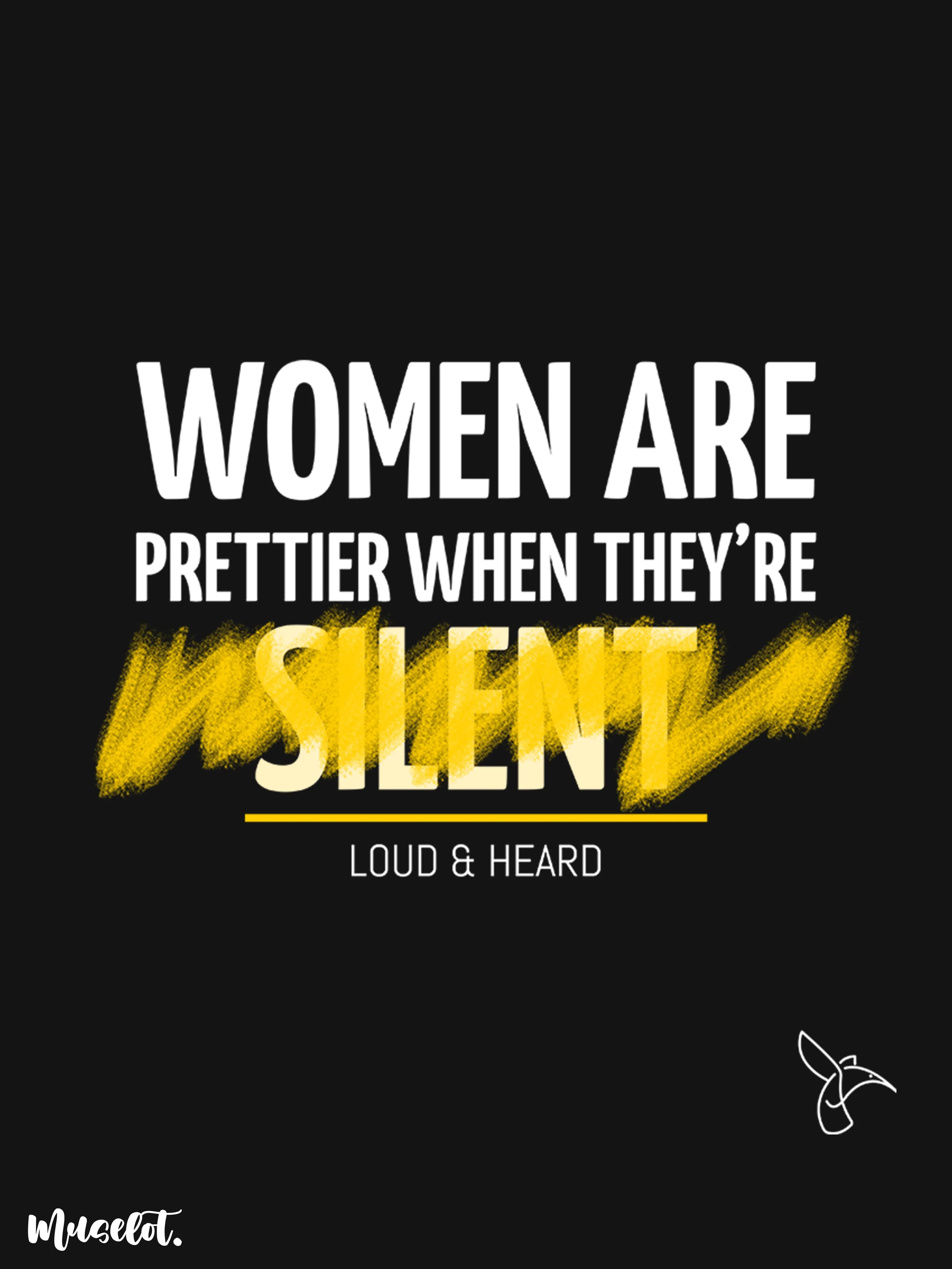 Women are prettier when loud & heard crop t shirts