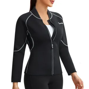 Women Hot Sweat Weight Loss Shirt Neoprene Body Shaper Sauna Jacket Suit