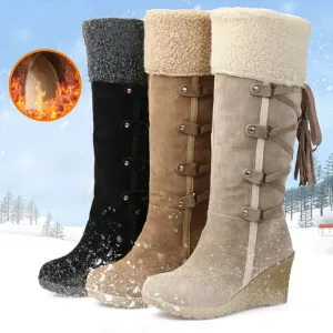 Women Mid Calf Boots Winter Shoes