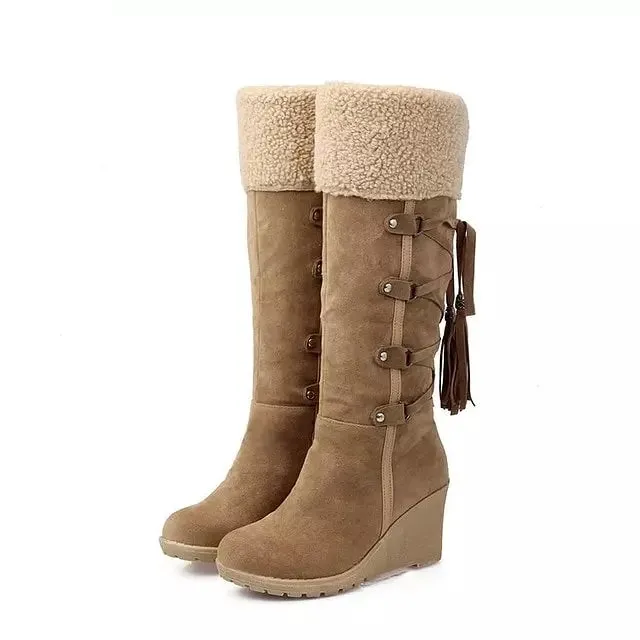 Women Mid Calf Boots Winter Shoes
