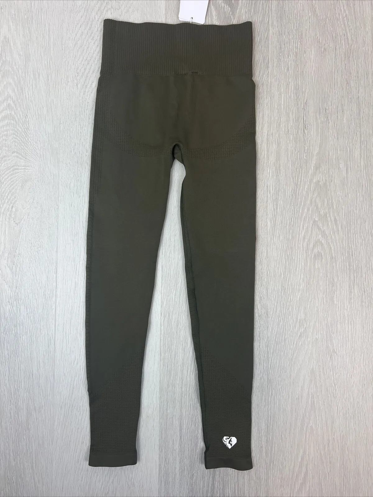 Womens Best Khaki Green Power Seamless Leggings Size Small (New)