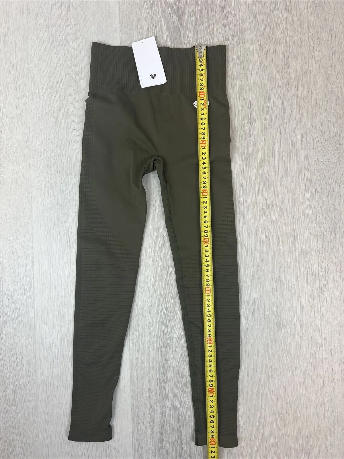 Womens Best Khaki Green Power Seamless Leggings Size Small (New)