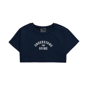 Women's Crop Tee - Navy