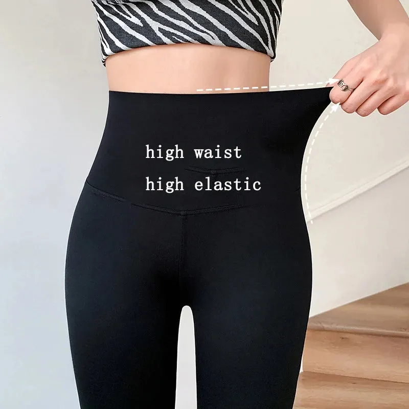 Women’s High Waist Flare Pants, Slim Fit, Butt Lift Elastic Leggings