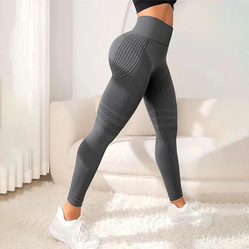 Women’s High Waist Seamless Fitness Leggings, Breathable Sportswear