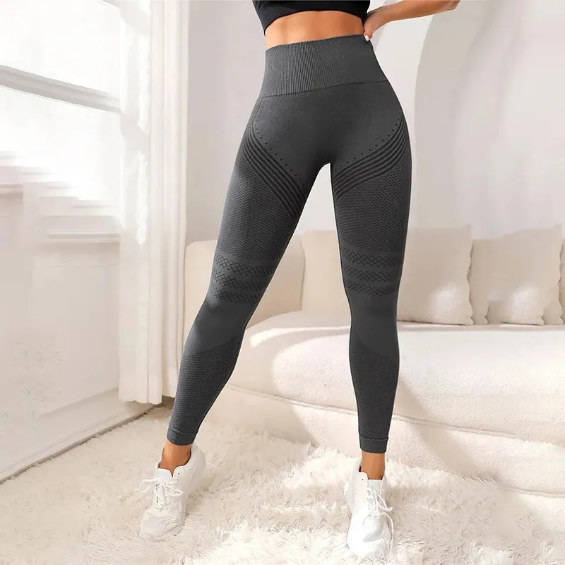 Women’s High Waist Seamless Fitness Leggings, Breathable Sportswear