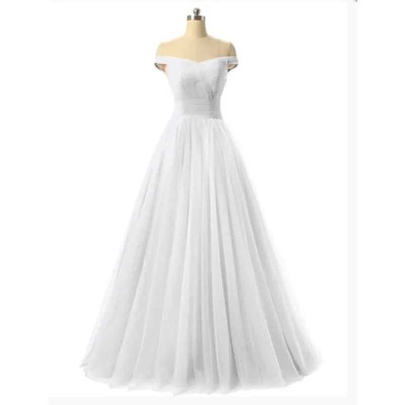 Women's Long Off Shoulder Prom Dress Evening Party Ball Gown