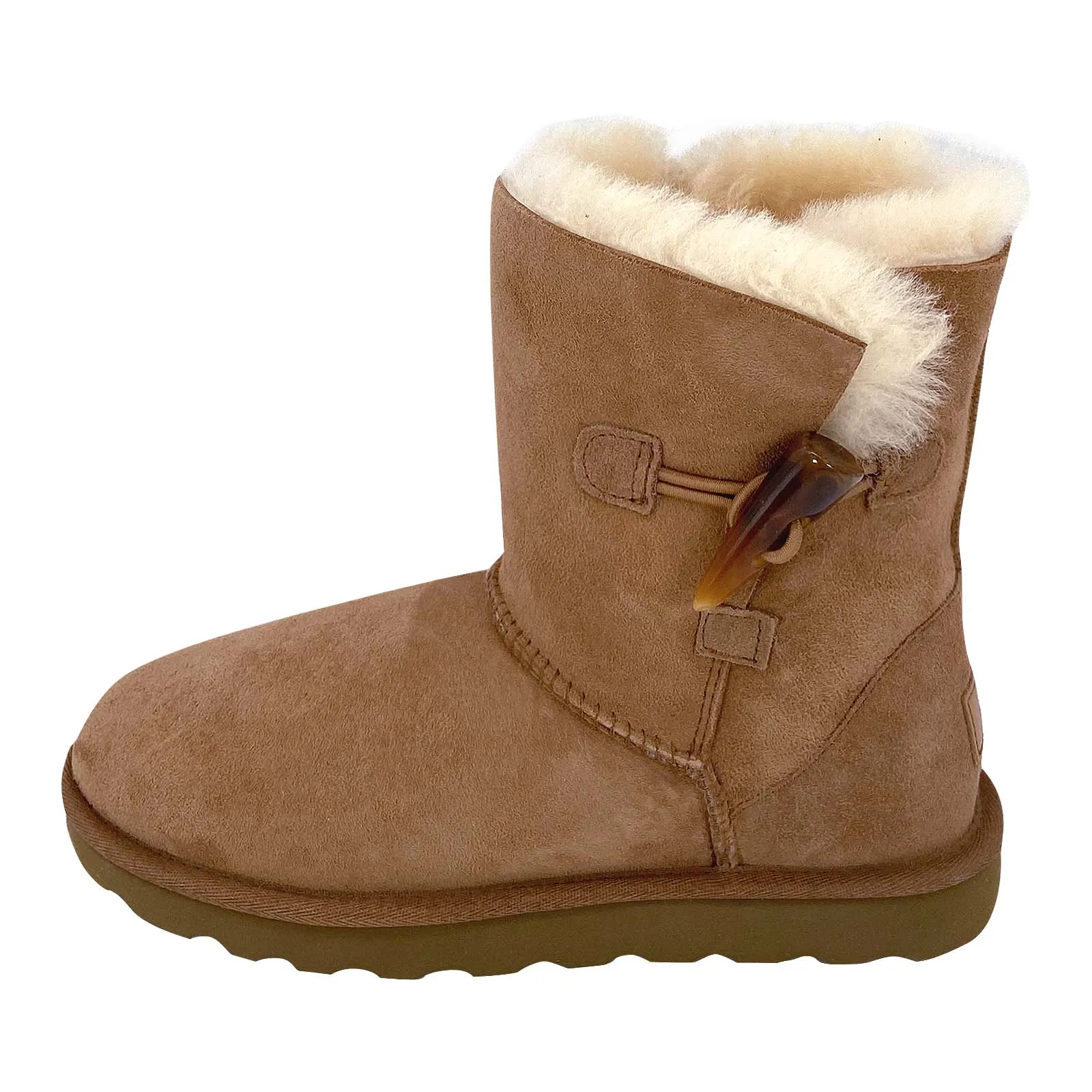 Women's Sheepskin Toggle Winter Boots (Clearance)