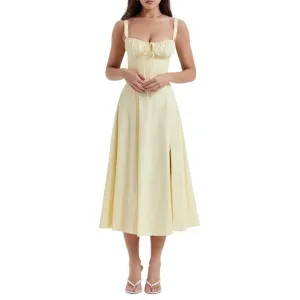 Women's Stylish Summer Floral Corset Dress | Midi